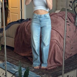 Mango Light Blue Straight Leg Women's Jeans